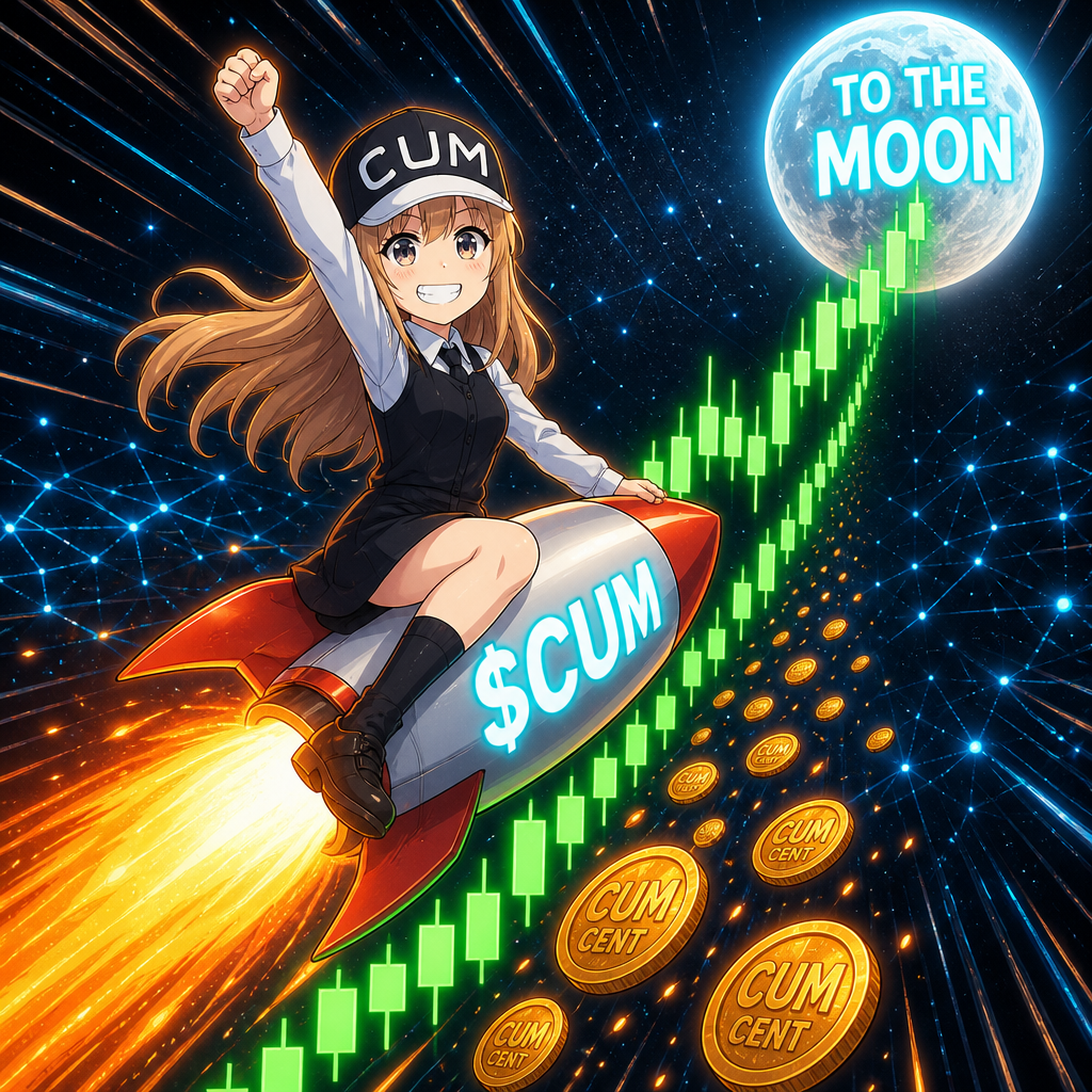 CUM girl riding a rocket to the moon
